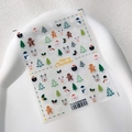 Stickers nail art de Noël avec Père Noël, renne et flocons de neige modèle TS-3288 - TS-3288 Rhapsodie de Noël