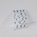 Autocollants à ongles adhésifs avec roses noires et blanches, papillons et mots - Style Rose Papillon Noir et Blanc Minimaliste (MN-175)