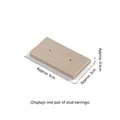 Champagne gold stud earring display pad showing dimensions 6cm by 3cm by 0.5cm - Ear Stud Card (Champagne)