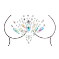 Detailed pattern of iridescent acrylic body gems shown on a female silhouette diagram - Pattern 101