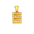 Gold letter E pendant with sparkling white cubic zirconia stones in a luxury finish - Letter E Pendant