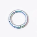 Rainbow plated circular spring ring buckle for DIY keychain connecting accessories - Light Gray