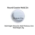 Ronde siliconen mal voor DIY hars tafels en krukjes, variant 51 mm diameter - Ronde Basisvorm 2 Inch