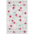 Selbstklebender Nagelaufkleber F672 mit roten Rosen, rosa Blumen und grünen Blättern - F672 (Rote Rosa Rosen)