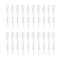 Set de 20 adornos de carámbanos de acrílico transparente para árbol de Navidad - 1 Pieza / Transparente