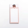 Blocco note a quadretti rosa con simpatica illustrazione di orso bruno e pizza - Orsetto da Tavola