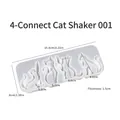 Cat themed resin silicone mold for 4 styles of Halloween sand charms and pendants - No.1 Quicksand Cat Mold