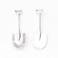 Pendentifs pelle vintage en argent avec gravure russe pour création de bijoux DIY - Argent Antique