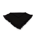 Classic black knitted headscarf for elderly women with decorative tassel fringes - Antique Color