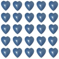 Bulk 15mm blue heart-shaped natural stone crystal pendants in a 5x5 grid display - 15x15x6mm / Blue Aventurine