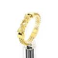 Bracciale da uomo dorato in stile hip-hop con doppia testa di lupo e chiusura magnetica - Oro (KB167467-KFC)