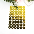 Golden round alphabet stickers set with gold foil letters for DIY diary and scrapbooking - Alphabet