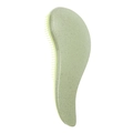 Ergonomic light green hairbrush with dark spots and yellow-green bristles for detangling - TT Detangling Brush / Green