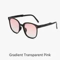 Gafas de sol plegables anti-UV con montura negra y lentes rosa degradado - Rosa Degradado Polarizado con Almohadillas (2ª Generación)