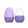 Silicone ice roller for face in purple color showing closed and open states for skin care - New Egg Purple