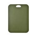 Rectangle green plastic cutting board with top handle hole and textured surface - Large / Green