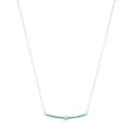 S925 sterling silver star necklace with turquoise accents and fine silver chain - Necklace