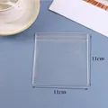 Transparent PVC self-sealing jewelry storage bag 11x11cm waterproof packaging pouch - 11*11cm/Double Layer 26 Silk
