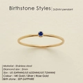 14K gold plated stainless steel ring featuring a 2mm round blue sapphire birthstone - US 7 / Gold September Sapphire
