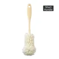 Spazzola corta per tazze con testina in spugna bianca e manico in plastica beige - Manico Corto-1 PZ