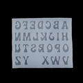 White silicone mold with uppercase A-Z letters for DIY cake and chocolate decoration - 1# Uppercase Letters / Clear