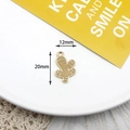 DIY ginger pendant charm in tan enamel finish with gold metal base for jewelry making - 11# Ginger