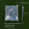 Blue spiral acrylic icicle Christmas ornaments with silver strings set of twelve - Blue Smooth Icicle / 150mm / Blue