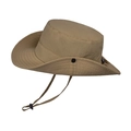 Khaki outdoor sun hat with wide brim, adjustable drawstring and durable quick-dry fabric - Coffee