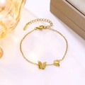 Gold Frosted Butterfly Bracelet