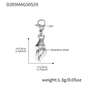 Stainless steel seashell charm pendant with lobster clasp for DIY jewelry making - Conch Charm (4pcs) / Steel