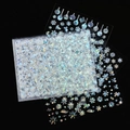 Silberne Laser Schneeflocken Nagelaufkleber Set mit holografischen Winternagelmotiven - A-17 Set Holografisch Silber