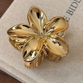 Eleganter 8cm goldener Bauhinia-Blüten-Haarclip mit glänzendem Metall-Finish - 8cm / Roségold