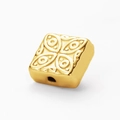 Square gold stainless steel bead with eye pattern engraving for DIY jewelry making - 5# Square Pattern / Gold