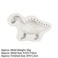 White silicone mold for DIY long-neck dinosaur shape with 17-401 model details - Style 4 / Gray