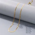 Elegante vergoldete Schlangenkette aus Edelstahl mit einer Breite von 2 mm für Damen - 2mm / 40CM+5CM Verlängerungskette / Gold