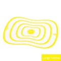 Large yellow plastic cutting board with lemon pattern and flexible frosted surface - Large / Yellow