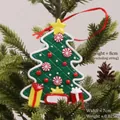 Christmas tree ornament featuring red candy details and a yellow star topper decoration - Christmas Tree with Candy Style H