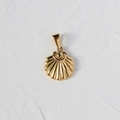Collana con ciondolo a conchiglia in acciaio inossidabile placcato oro 18K da donna - L01 Conchiglia in Madreperla