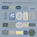 Vintage travel stamp stickers for journaling featuring postmark designs in a 40-piece set - Writable Paper / 40 Pcs / Prologue