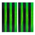 Tenda a frange in lamina verde e nera per decorazione festa di San Patrizio - Macaron Nero + Verde / 1m*2.5m