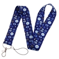 Cordino per telefono Evil Eye blu scuro con chiusura a moschettone e laccio nero - YZ645-4 (Cordino)