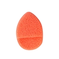 Deep cleansing orange teardrop facial sponge with porous texture for skin exfoliation - Orange Red