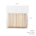 Detail of 100pcs 7.5cm orange wood sticks for nail care with dimensions and packaging - Wood Stick 7.5CM (100PCS)