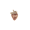 Chic 18K gold plated strawberry pendant with sparkling red crystals for women - Gold / Strawberry Pendant 25.3*16mm