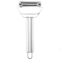 Commercial dual-head stainless steel peeler with serrated blade and hanging hook - Double-headed Peeler (PP Bag) / Silver