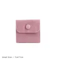 Piccola custodia per gioielli in velluto rosa 7x7cm con chiusura a bottone a pressione - 小号款(7cm*7cm) / Rosa