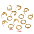 Bulk 18K gold plated 0.8x5mm stainless steel open jump rings for DIY jewelry making - 0.8*5mm