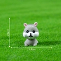 Mini figurine écureuil en résine grise pour décoration de micro paysage DIY, hauteur 2,8cm - 7# Chien Gris