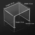 U-shaped acrylic riser display shelf 20x15x15cm with 5mm thickness for cabinet storage - 20x15x15cm (4mm)