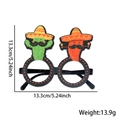 Mexican Day of the Dead cactus and chili party glasses with glitter sombrero decorations - Cactus Chili Style
